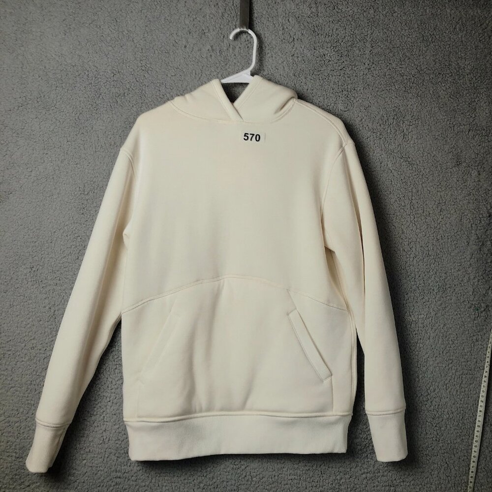ATHLETA Solstice Womens XS Reversible Sherpa Hoodie Cream Casual Fair Condition